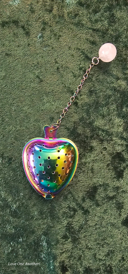 Rainbow Tea Strainer Hearts