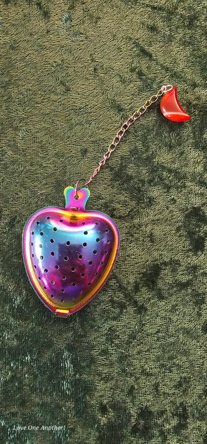 Rainbow Tea Strainer Hearts