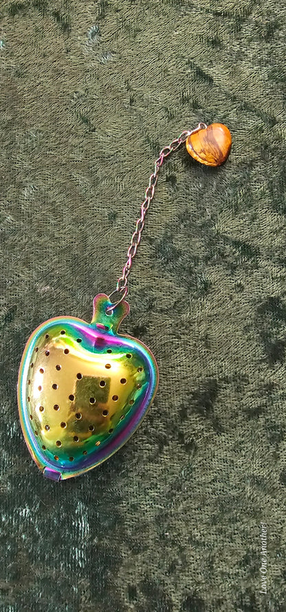 Rainbow Tea Strainer Hearts