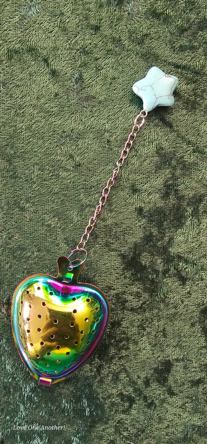 Rainbow Tea Strainer Hearts