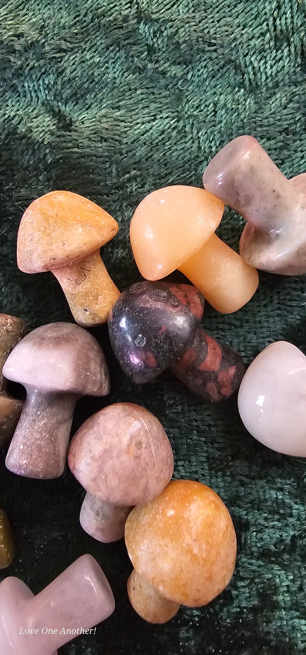 Tiny Natural Stone Mushrooms